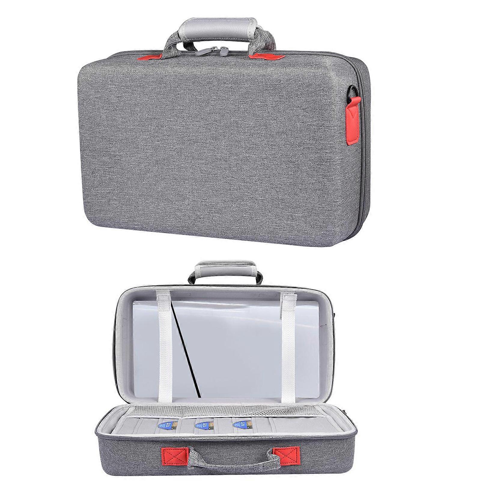 Carrying Case Shockproof Storage Bag with Shoulder Strap for PS5 Slim(Grey)