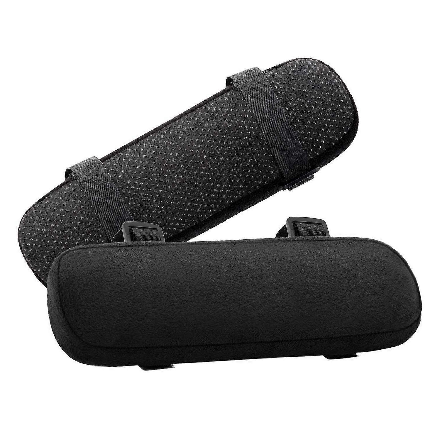 Chair Armrest Pads Memory Foam with Washable Covers for Elbow Support Comfortable Black Covers for Office and Home Chairs