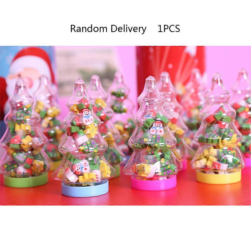 26pcs Mini Rubber Erasers Set Classic Xmas Designs Easy Erasing Class Rewards Kit Xmas Tree Decorations for Home School