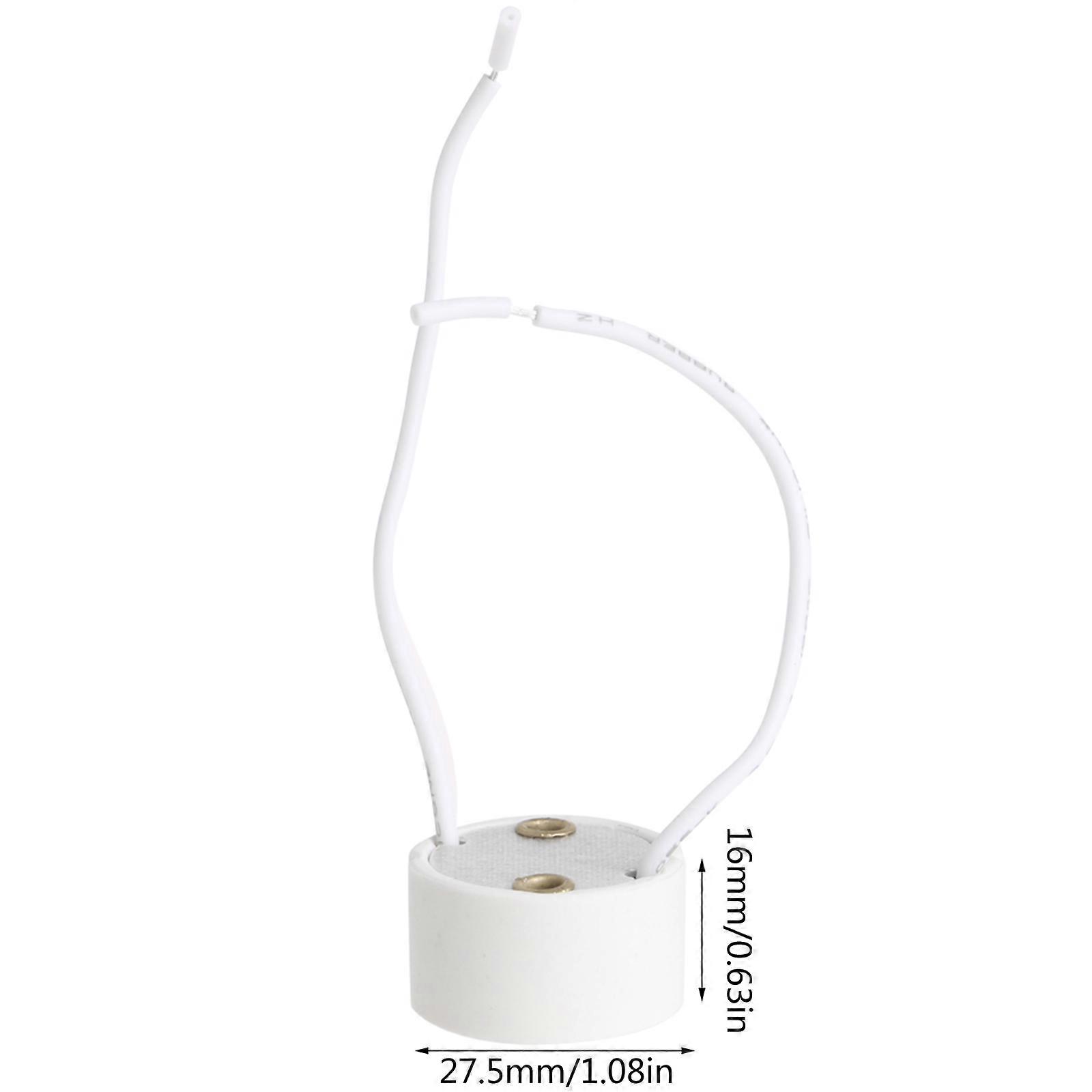 GU10 Socket LED Bulb Halogen Lamp Holder Base Ceramic Wire Connector White