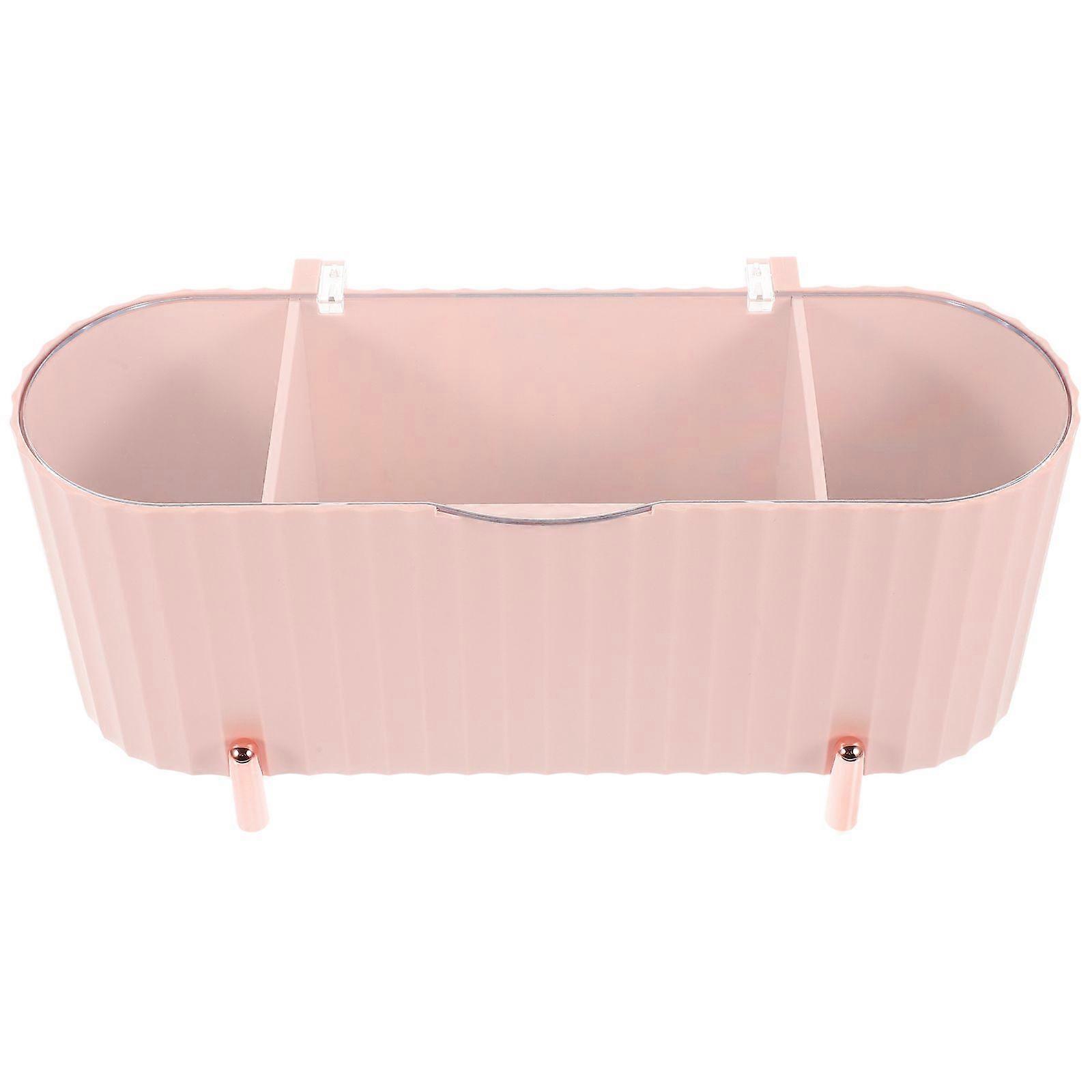 Makeup Storage Box Countertop Organizer Decorative Bathroom Container with Lid Tabletop Organizer