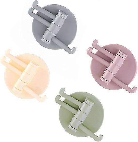 Rotating traceless hook suitable for kitchen bathroom, bathroom wall