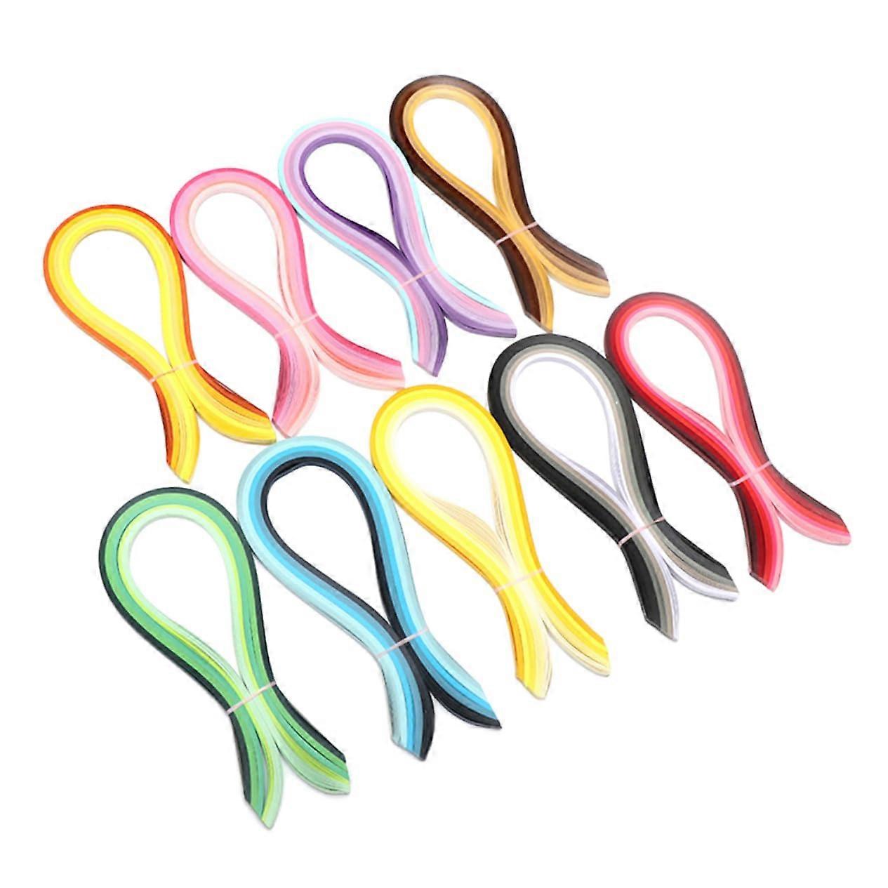 9pcs DIY Paper Quilling Strips Set - 100 Colorful Paper Sheets for Crafts, Art Projects, and Teaching Activities
