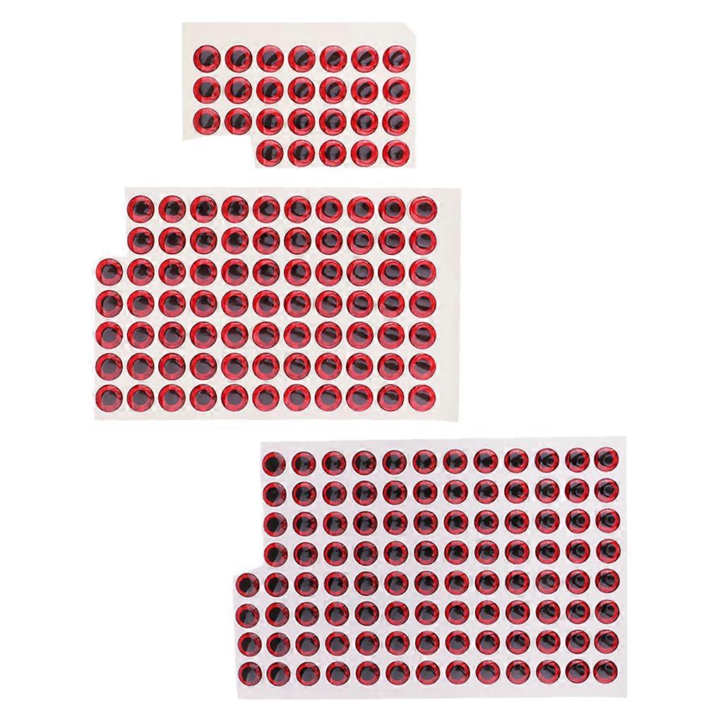 200pcs 3D Holographische Angeln Köder Augen Fliege Binden Handwerk Aufkleber 10mm-12mm