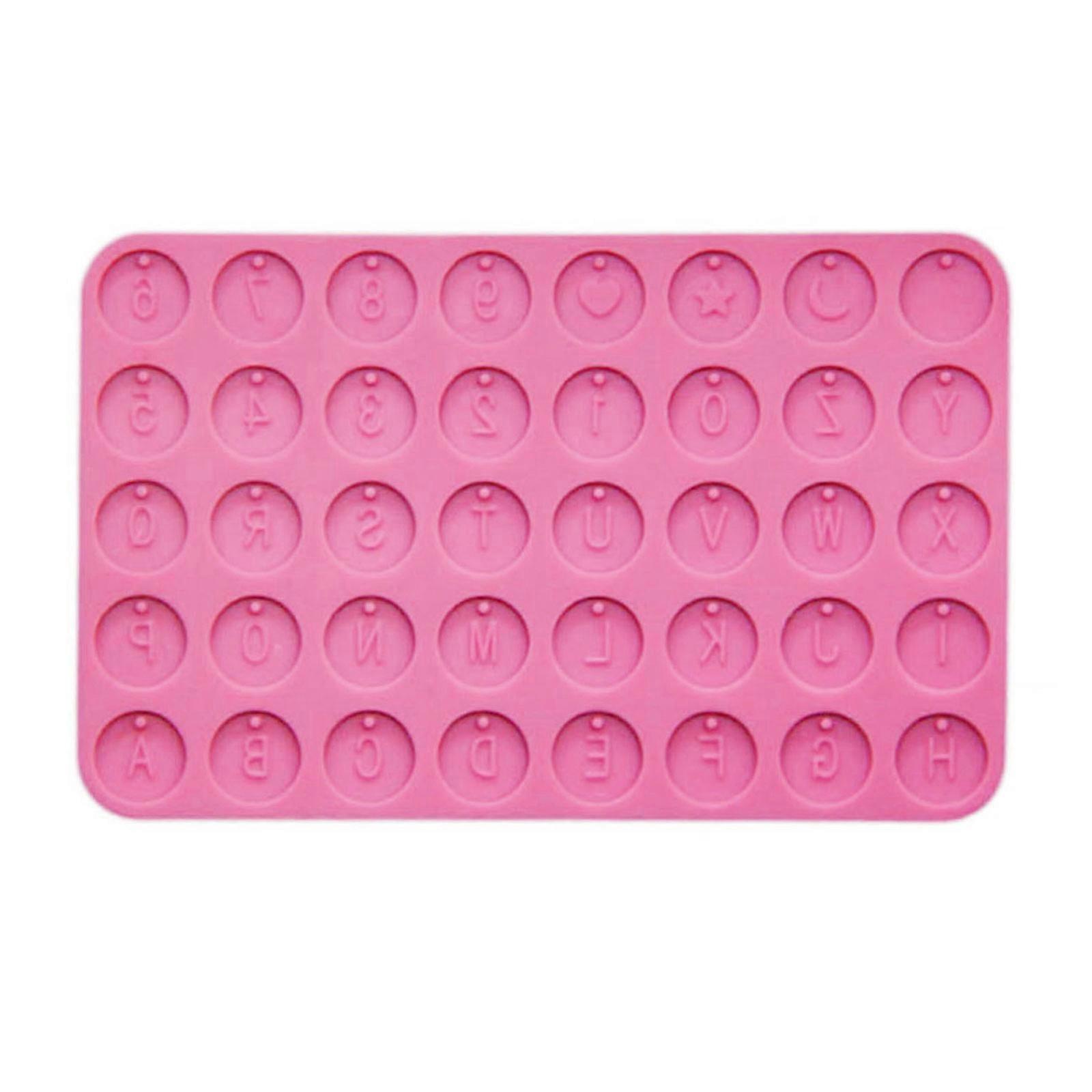 Keychain Mold for Resin Round Shape Keychain Epoxy Silicone Molds with Double Hanging Hole for DIY Keychain Pendant Multicolor