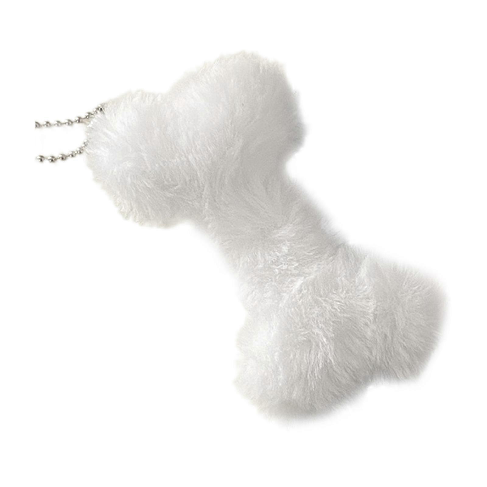 Fashion Stuffed Animal Keyring Red Scarf Bone Puppy Plush Keychain Unique Animal Puppy Keyring Charming Plush Keychain