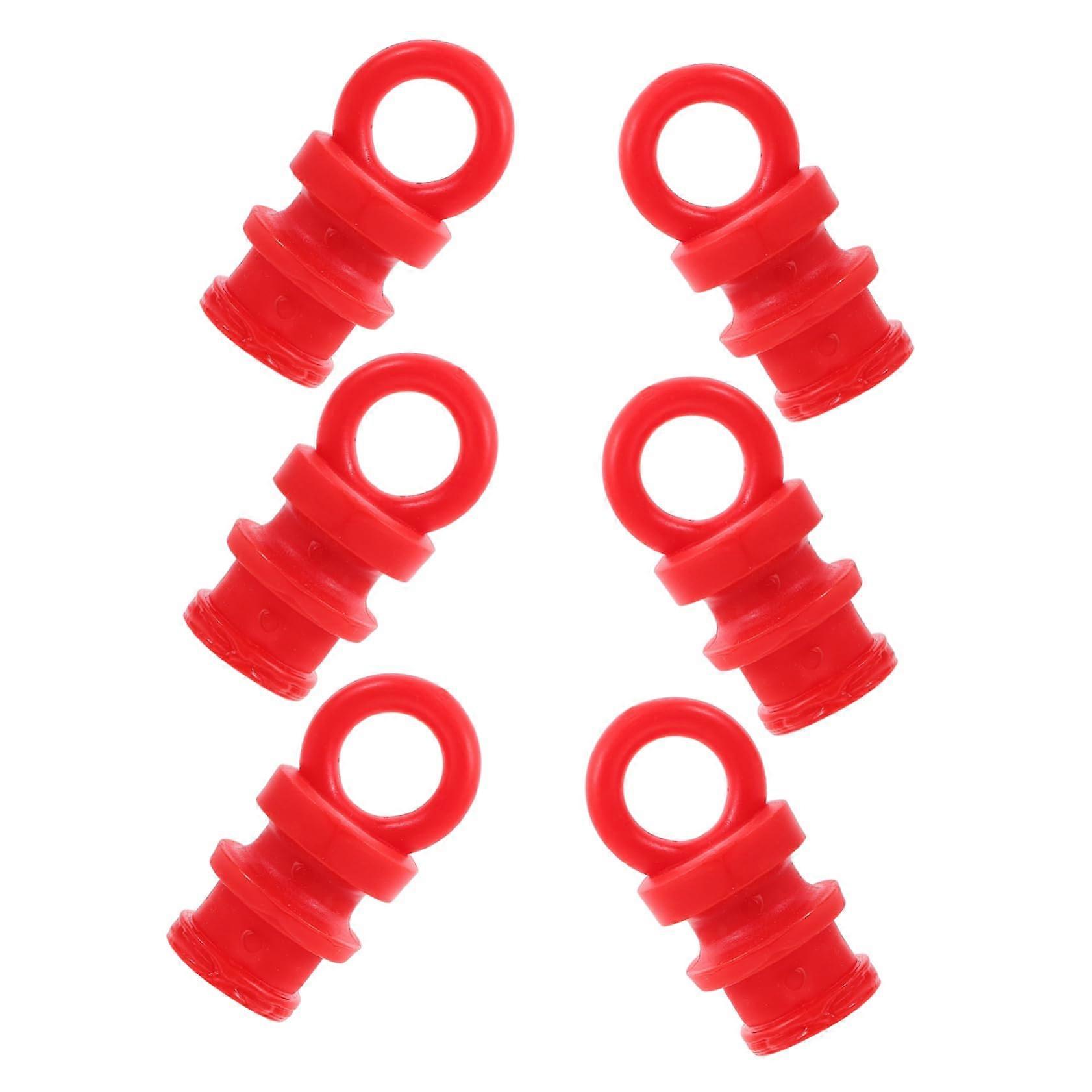 6St Rubber Safety Post Caps Red for Traffic Signs, Railings, and Fence Posts - Durable Protective Covers for Bollards