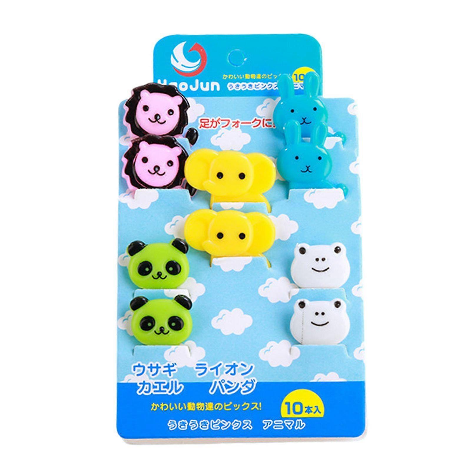 10Pcs/set Cute Eco-friendly Plastic Mini Food Fruit Serving Fork Kitchen Party Decorations