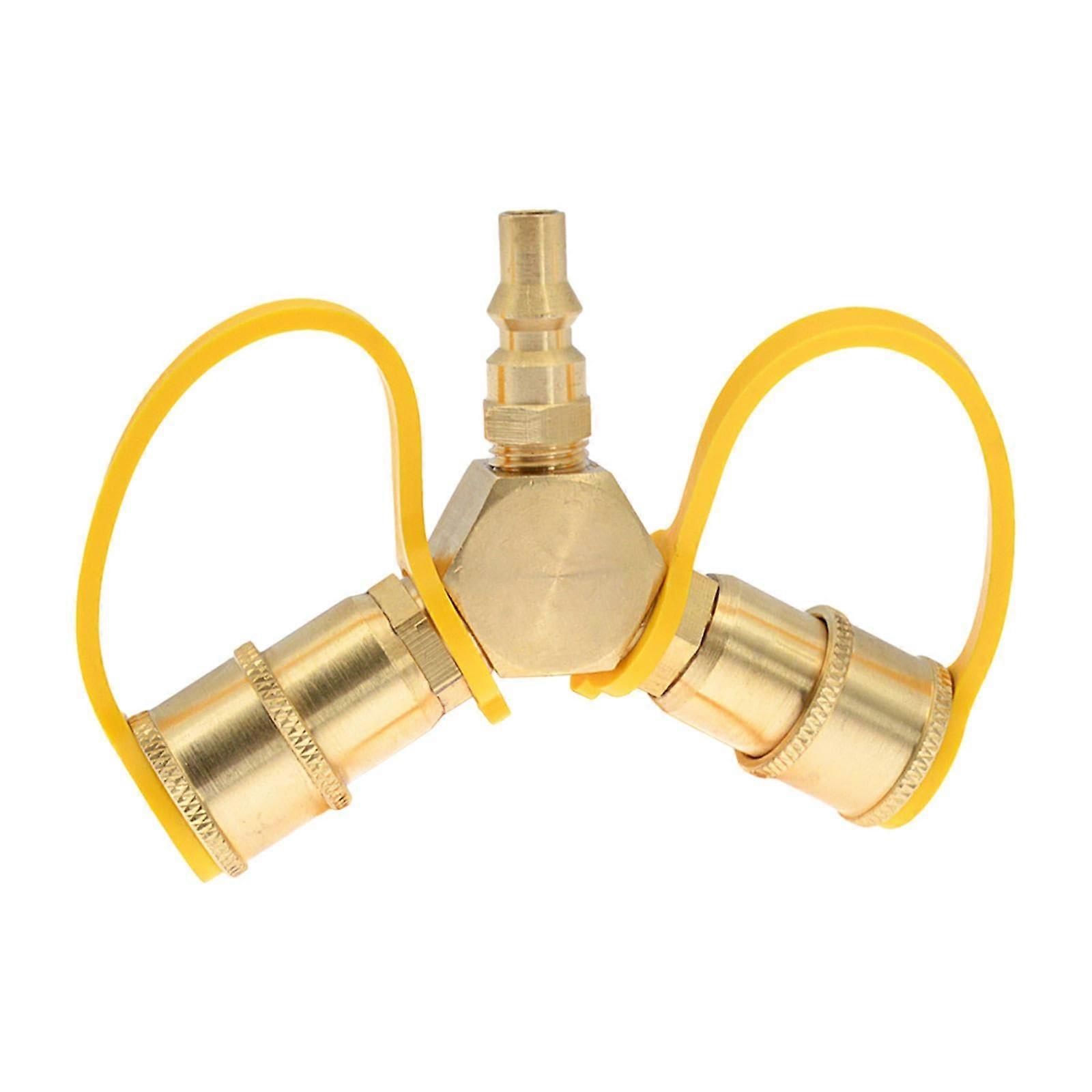 RV Y Splitter Gas Cylinder 1/4 Adapter Propane Tank Ref: 7938