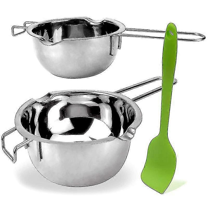 Double Boiler Melting Pot with Silicone Spatula for Butter & Cheese (400ml/600ml) Kitchen Tool