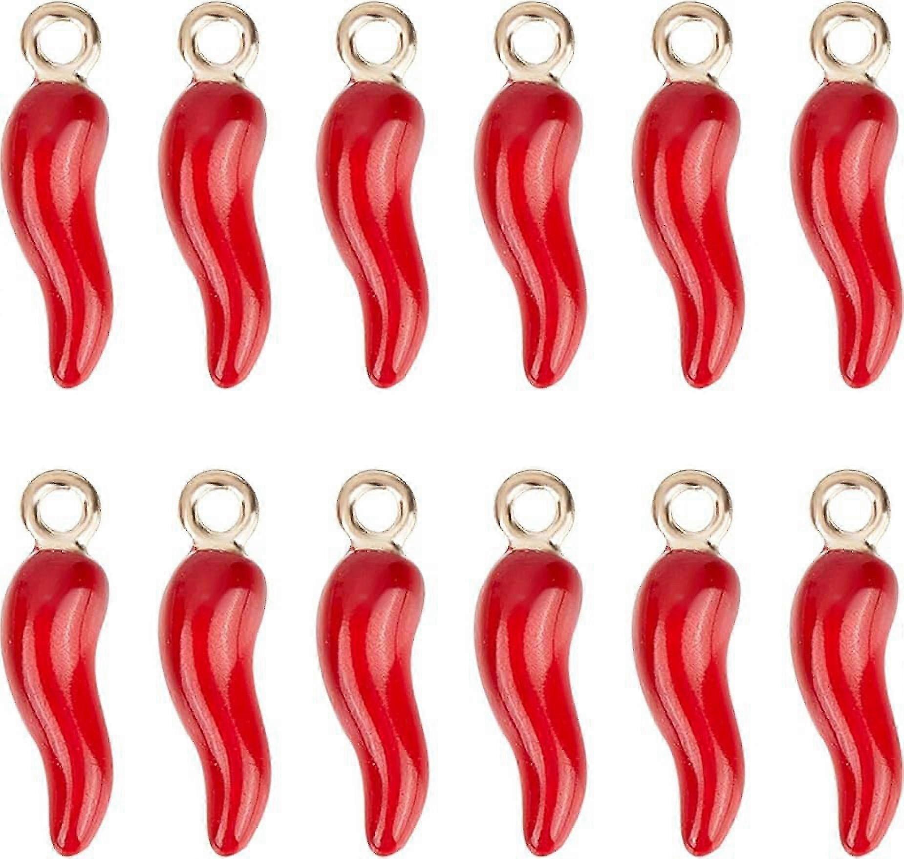 30pcs Mini Enamel Chili Charms for Vegetables
