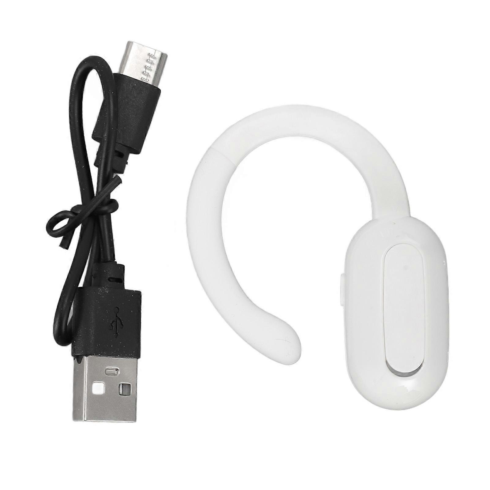 Wireless Bluetooth Earbud: Adjustable, Lightweight, Long Battery, Sports-Ready, White Boxed