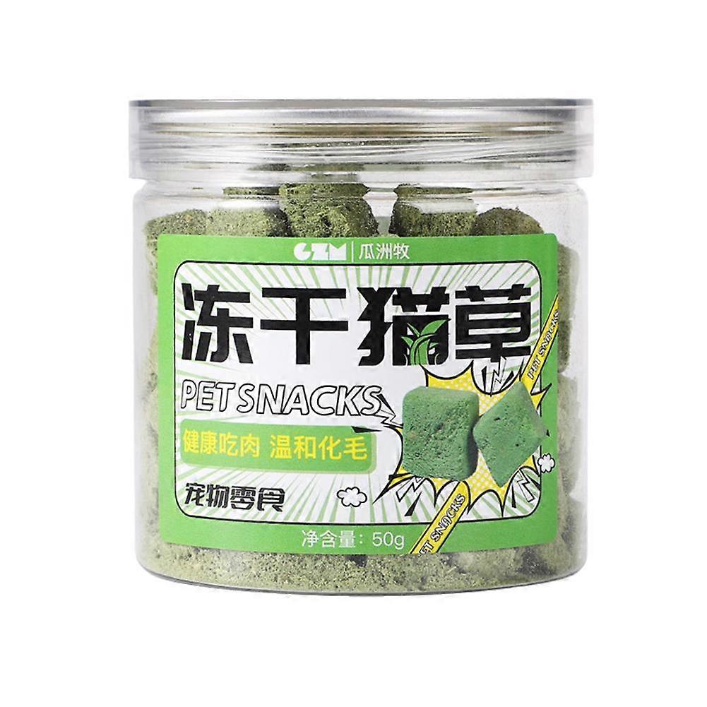 50g(A)$Cat Snacks Freeze-dried Cat Grass Particles Cat Grass Teething Sticks Weight-increasing and Hair-removing Pet Snacks