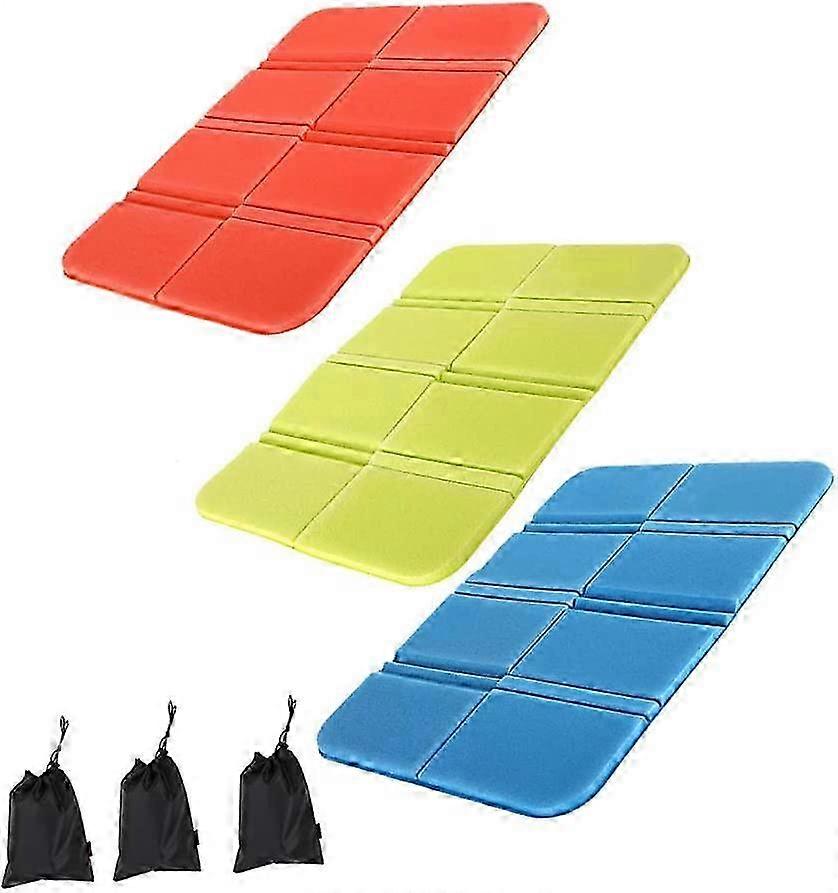 portable collapsible foam moisture pad available in three colors, set of three pieces
