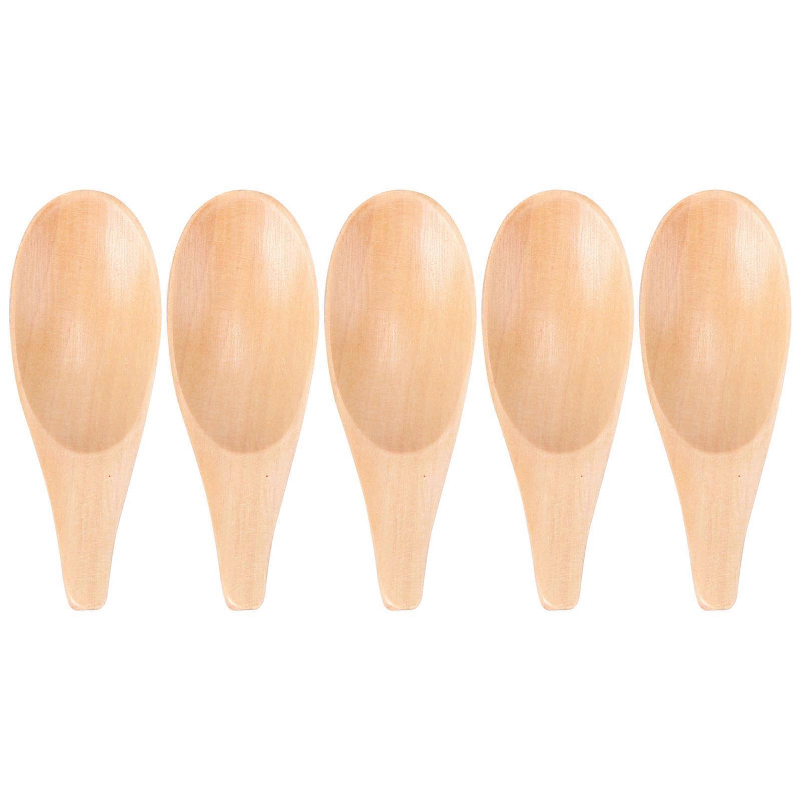 Mini Spoons Collection,Natural Wood Construction,Ideal for Serving Condiments