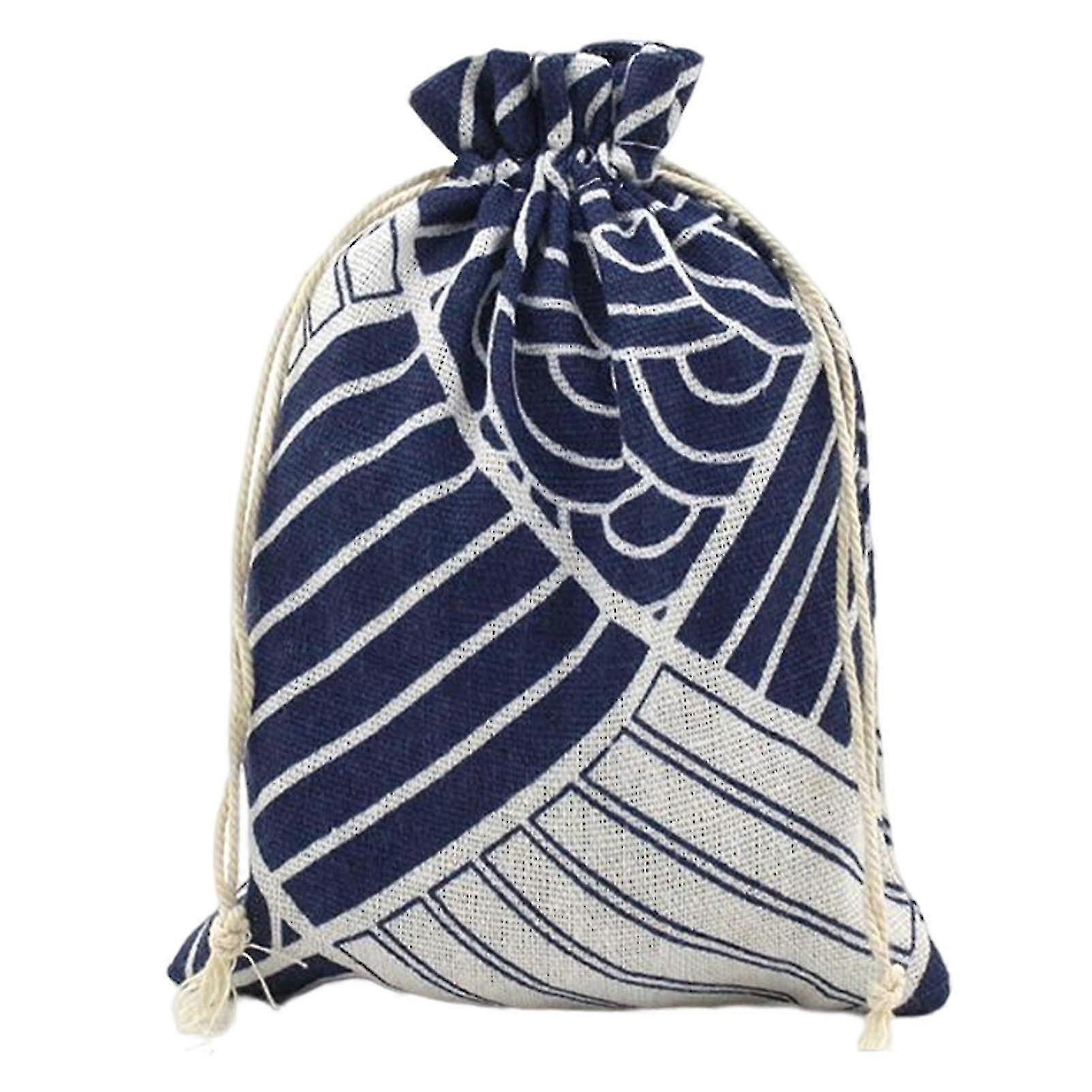 Drawstring Gift Bag Sackcloth Fabric Reusable Storage Bag