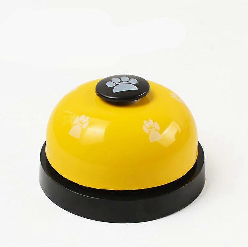 Training bell for dogs and cats, pets, eating, communicating, toilet training bell (blue, yellow)