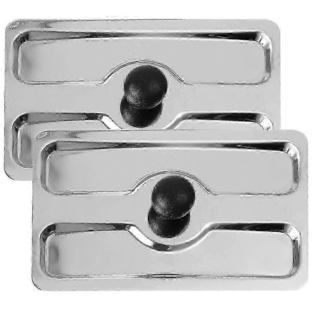 2pcs Silver Bread Toaster Cover 15x10x4cm for Home Breakfast Maker