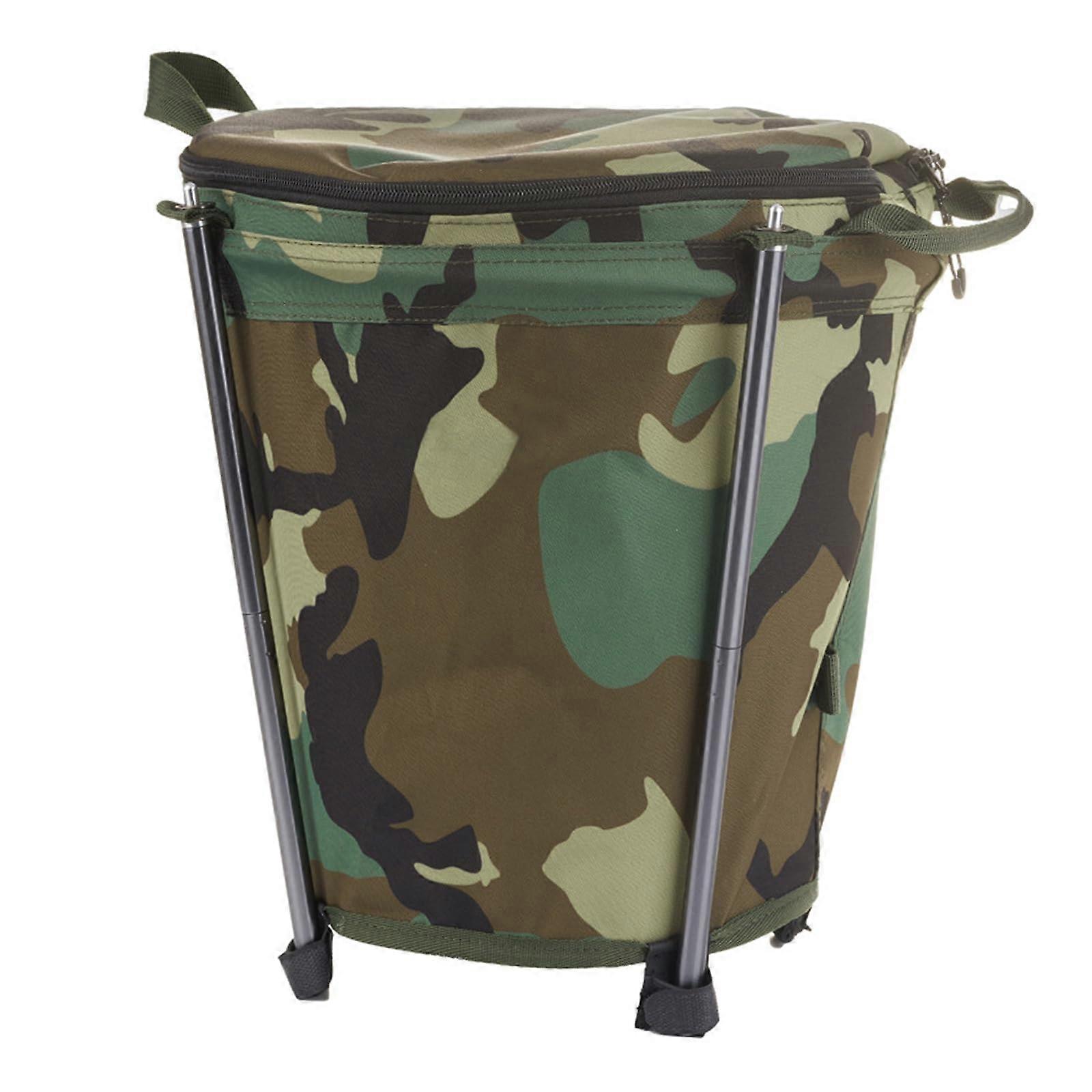 Camping Trash Can - Foldable Large Capacity Outdoor Garbage Holder with Handle for Picnics, Tailgating, and Camping Trips