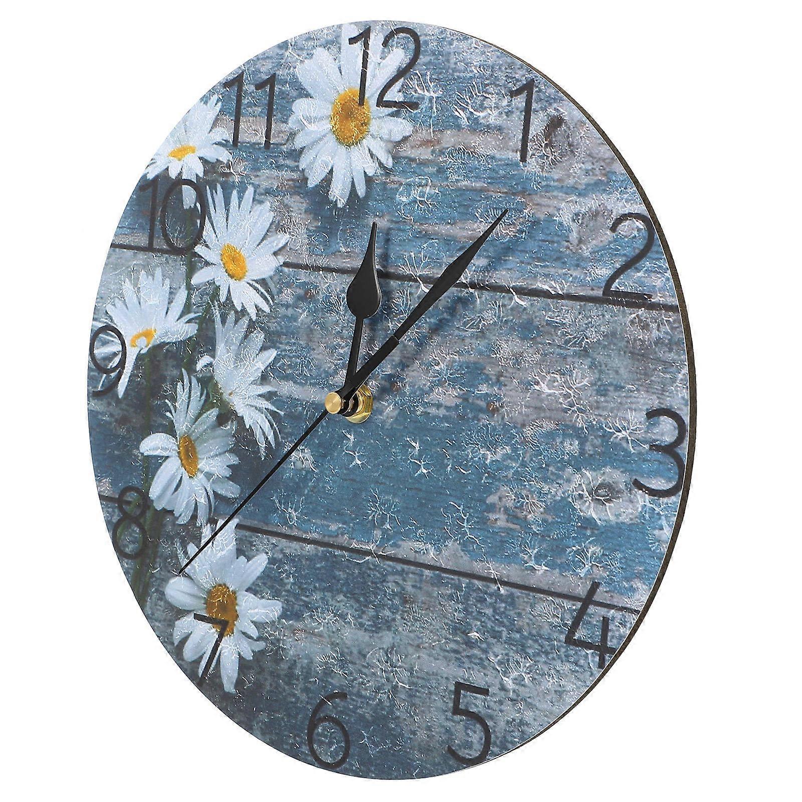 Creative Hanging Flower Wall Clock, Practical Housewarming present Idea for Family Friends