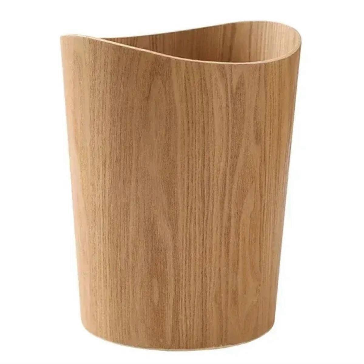 Storage Wooden Trash Can Home Bucket Garbage Bin Hotel Living Room Office Wastebasket Cans Nordic R