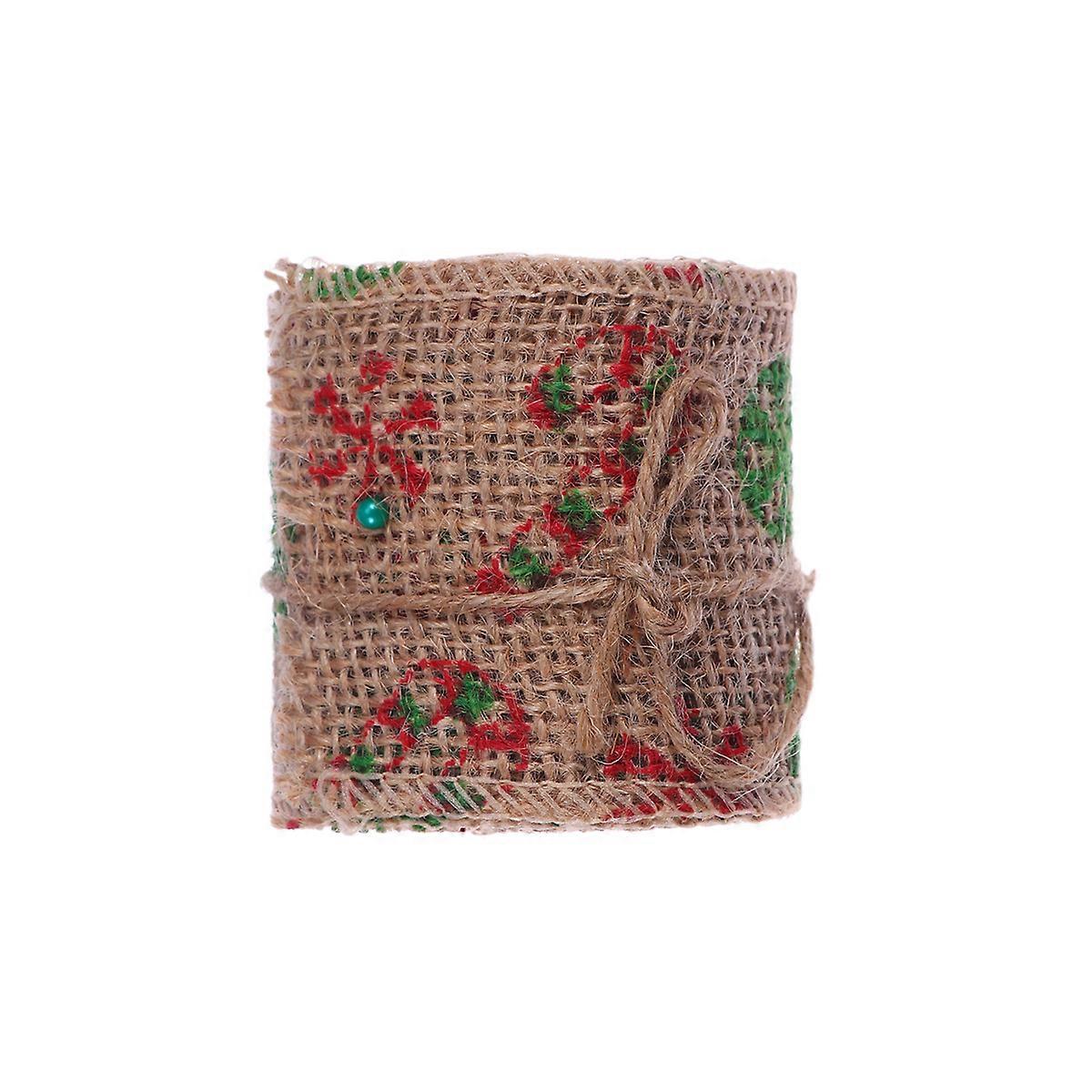 Holiday Burlap Ribbon For Diy Crafts Home Decoration Clothes Making Accessory 2m 6cm MultiColored 1Pcs