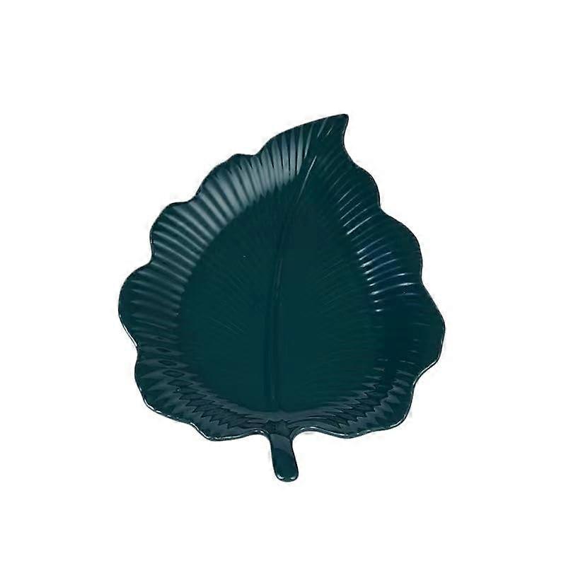 Leaf-shaped Fruit Plate 1PCS Style A for Fruit Salad, Breakfast and Family, Ceramic Tableware