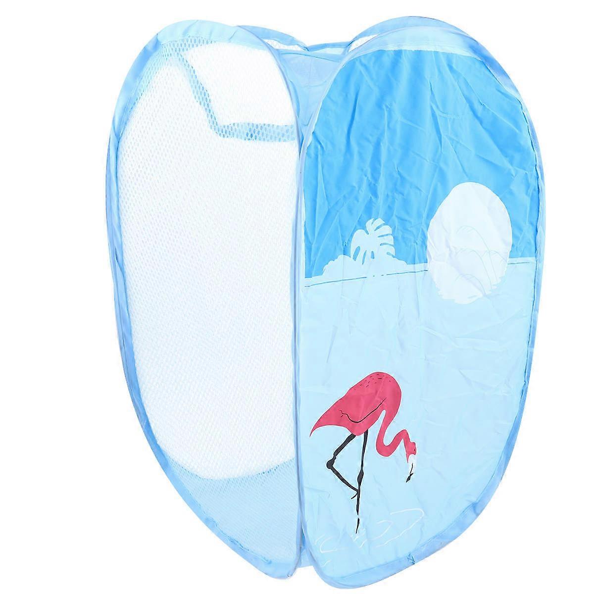 Portable Dirty Clothes Bag Large Capacity Storage Bin Laundry Room Polyester Rectangular Cartoon Design 1Pcs