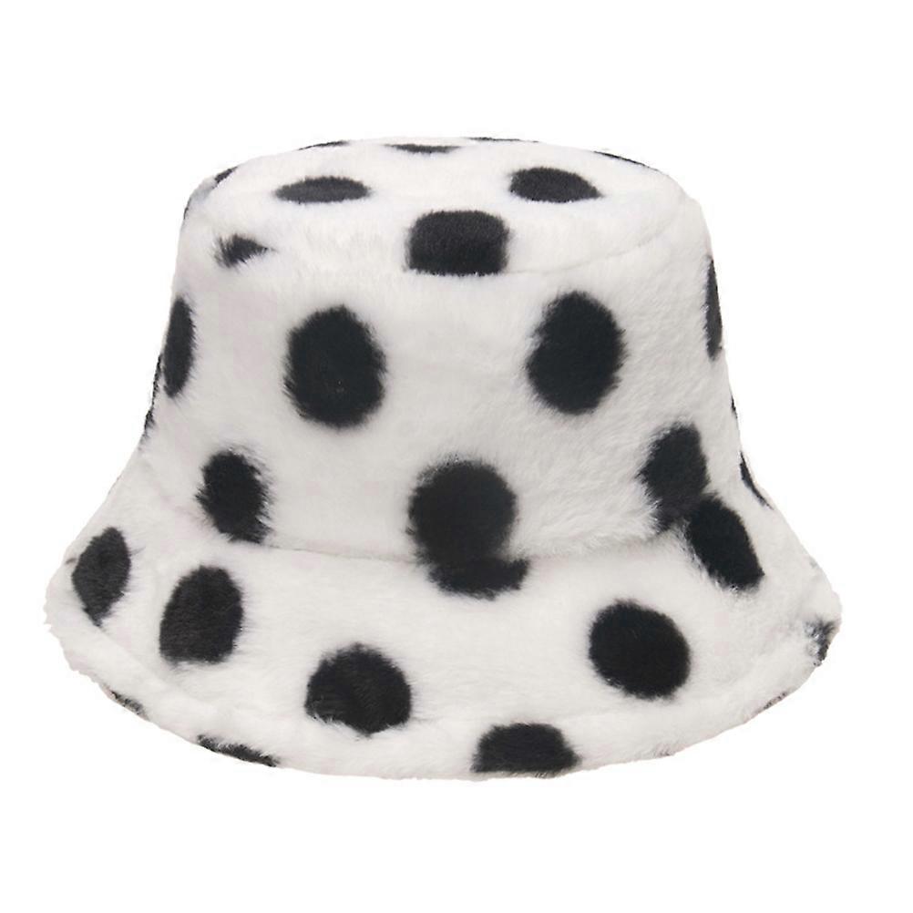 Dot Pattern Hat Plush Fisherman Hat Leisure Party Windproof 58cm Circumference 1Pc