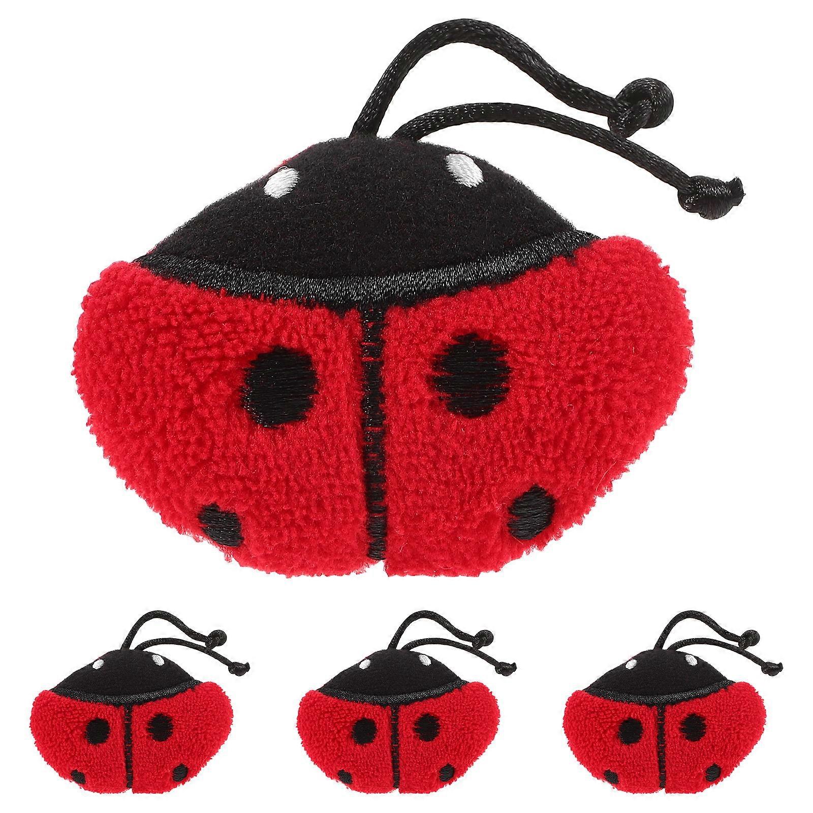 Stuffed Cat Toy Bee Shaped Plush Material Indoor 4Pcs