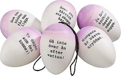  Ostereier - Sprichwörter Eier 6er-Pack Violet Cult Design