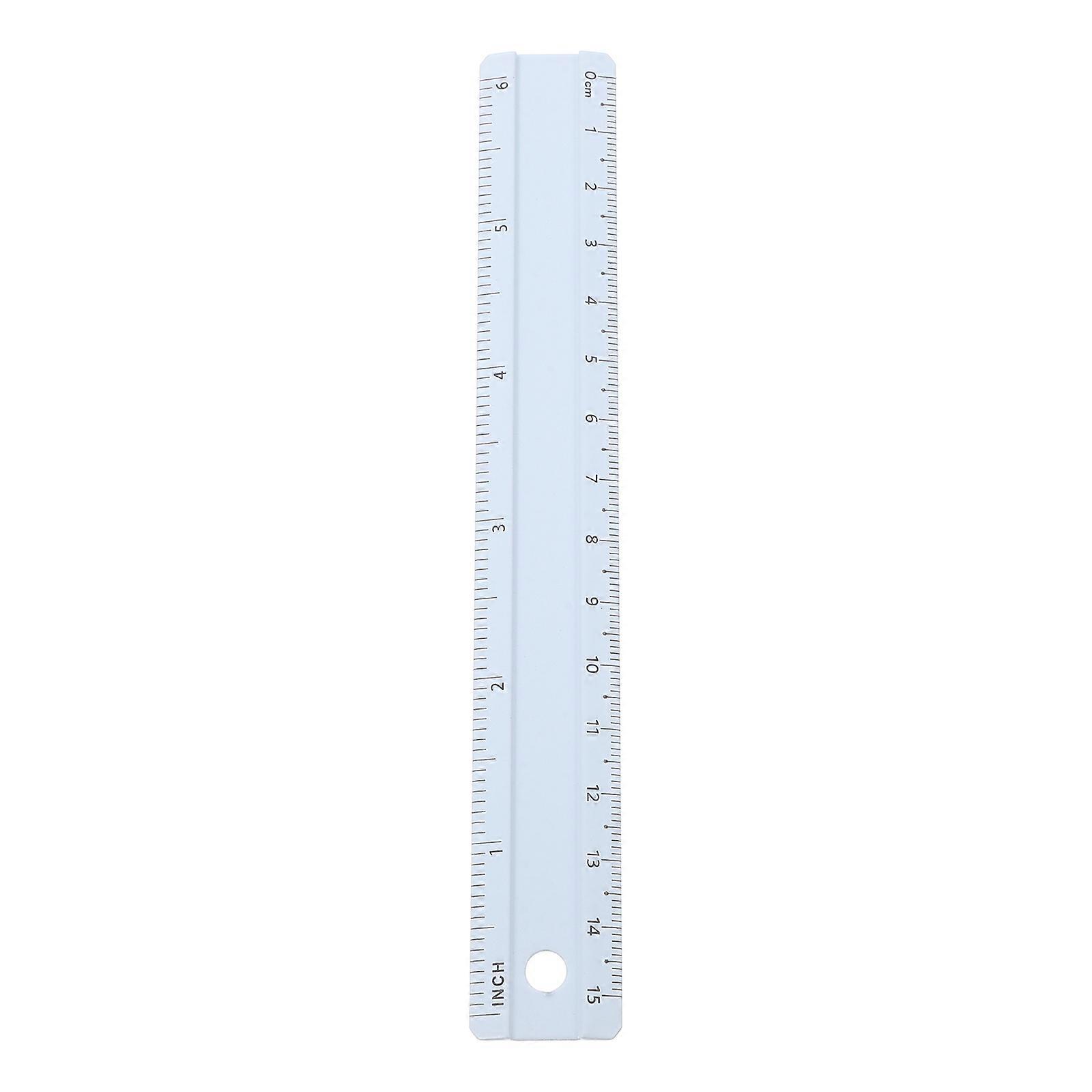 Aluminum Alloy Straight Ruler Multi-Functional Tool for Geometry Drafting and Office Use Sky-Blue 15cm Drawing 1Pack