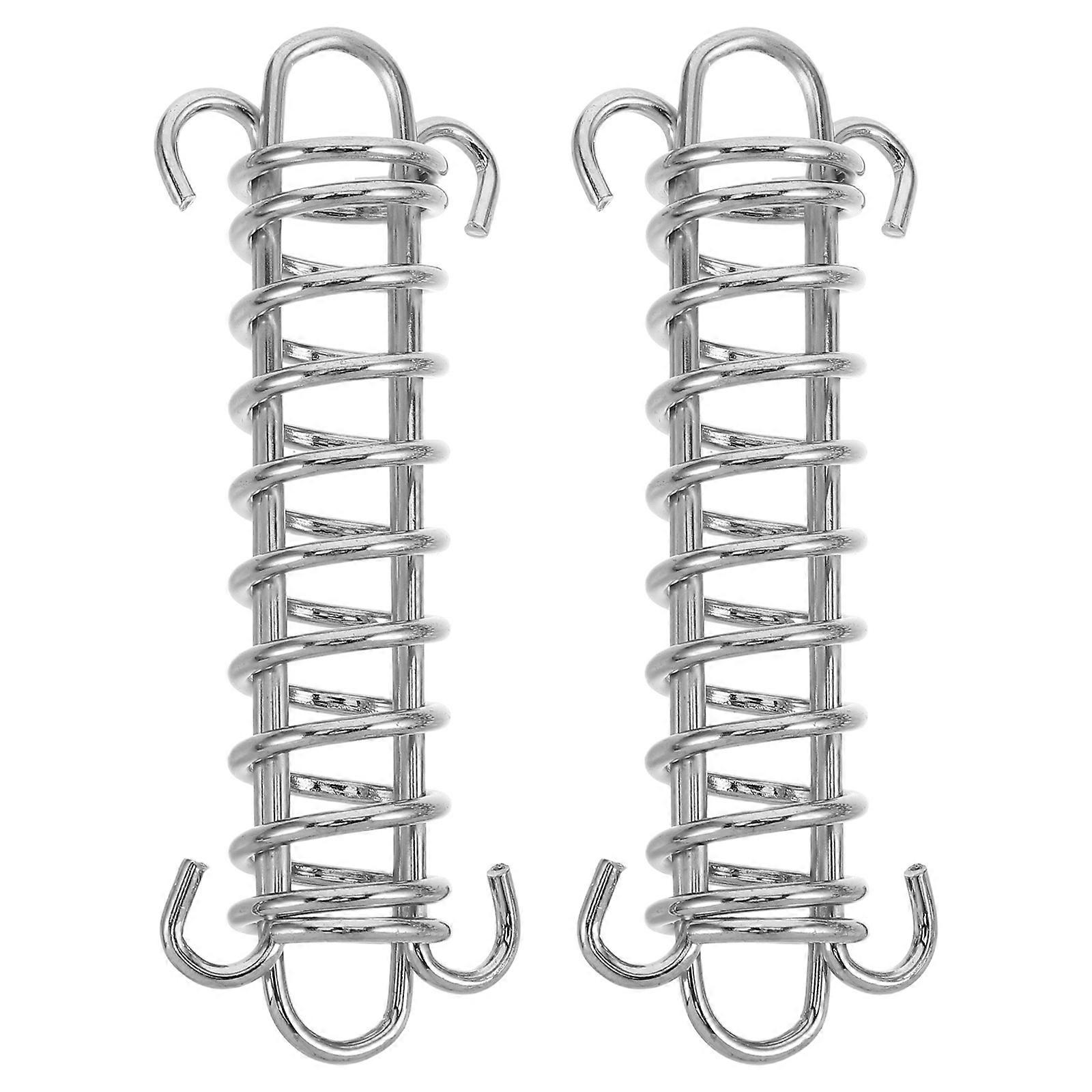 Outdoor Wind Rope Buckle Metal Spring Buckle For Tent Adjustable Tightness 2Pcs