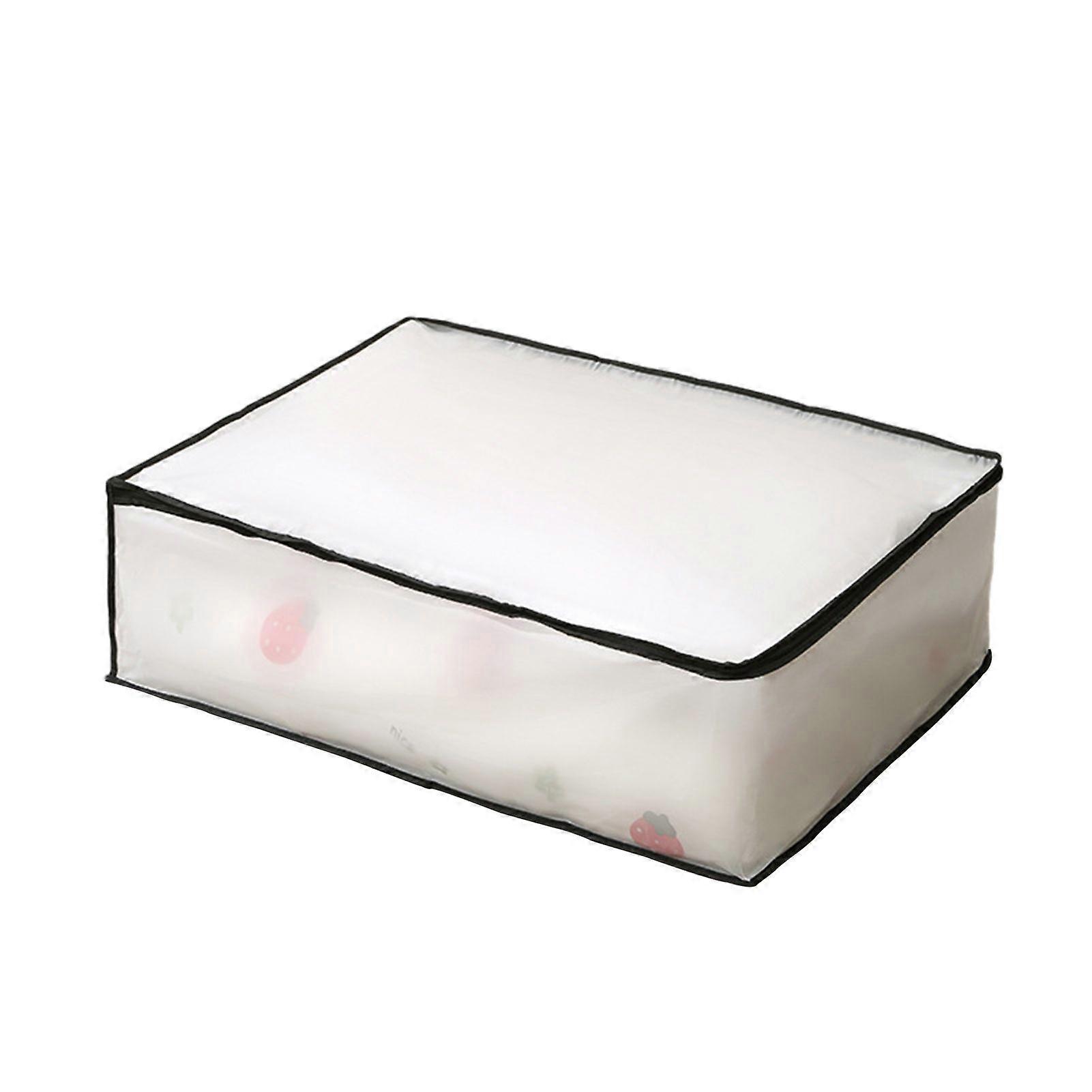 Translucent Quilt Storage Bag with Zipper Moisture-proof Dustproof Storage Box for Pants Sweater