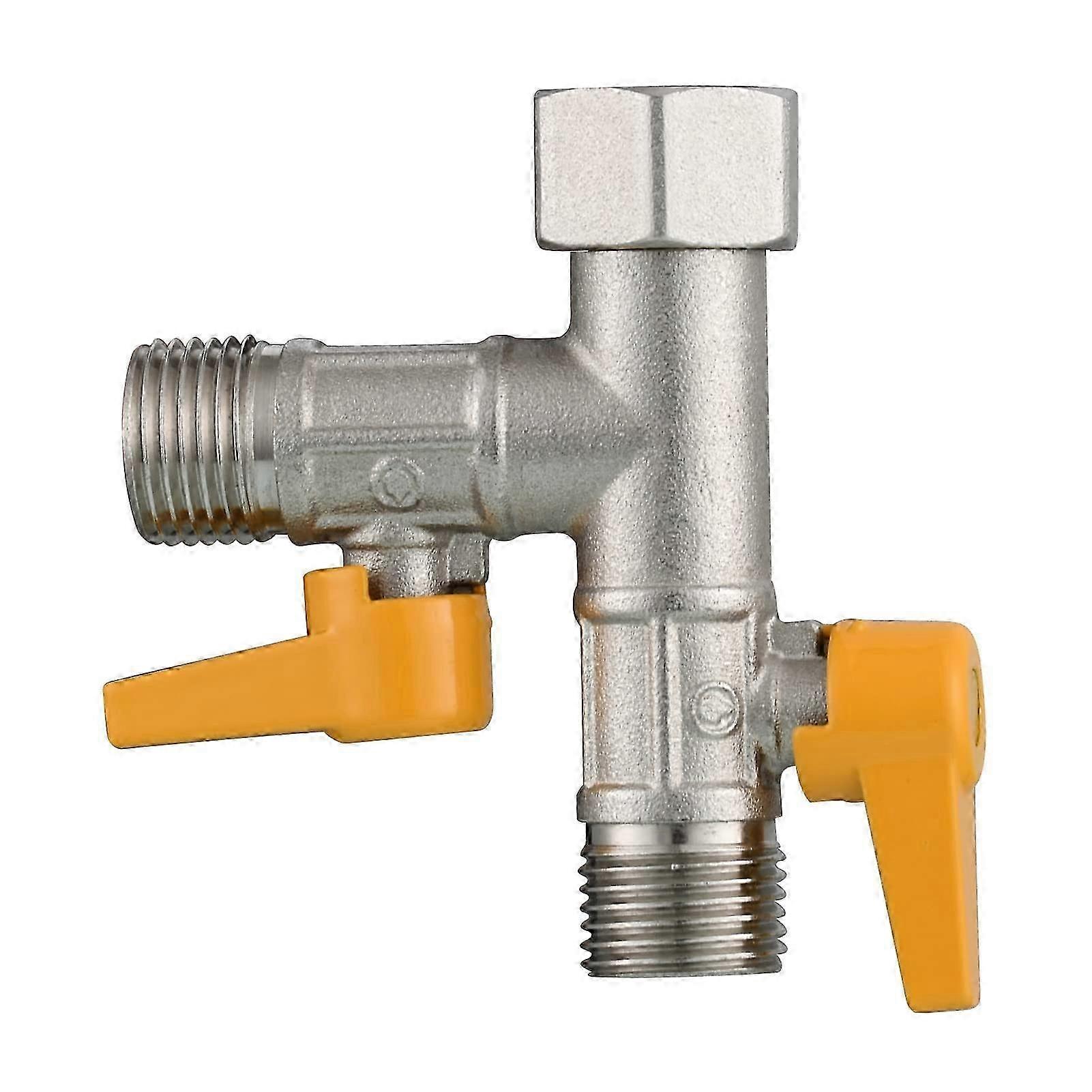 3-vejs ventil 1/2 t montering håndbruser og hovedbruser 3-vejs messing afleder brusearm adapter tryk sluk DSF009