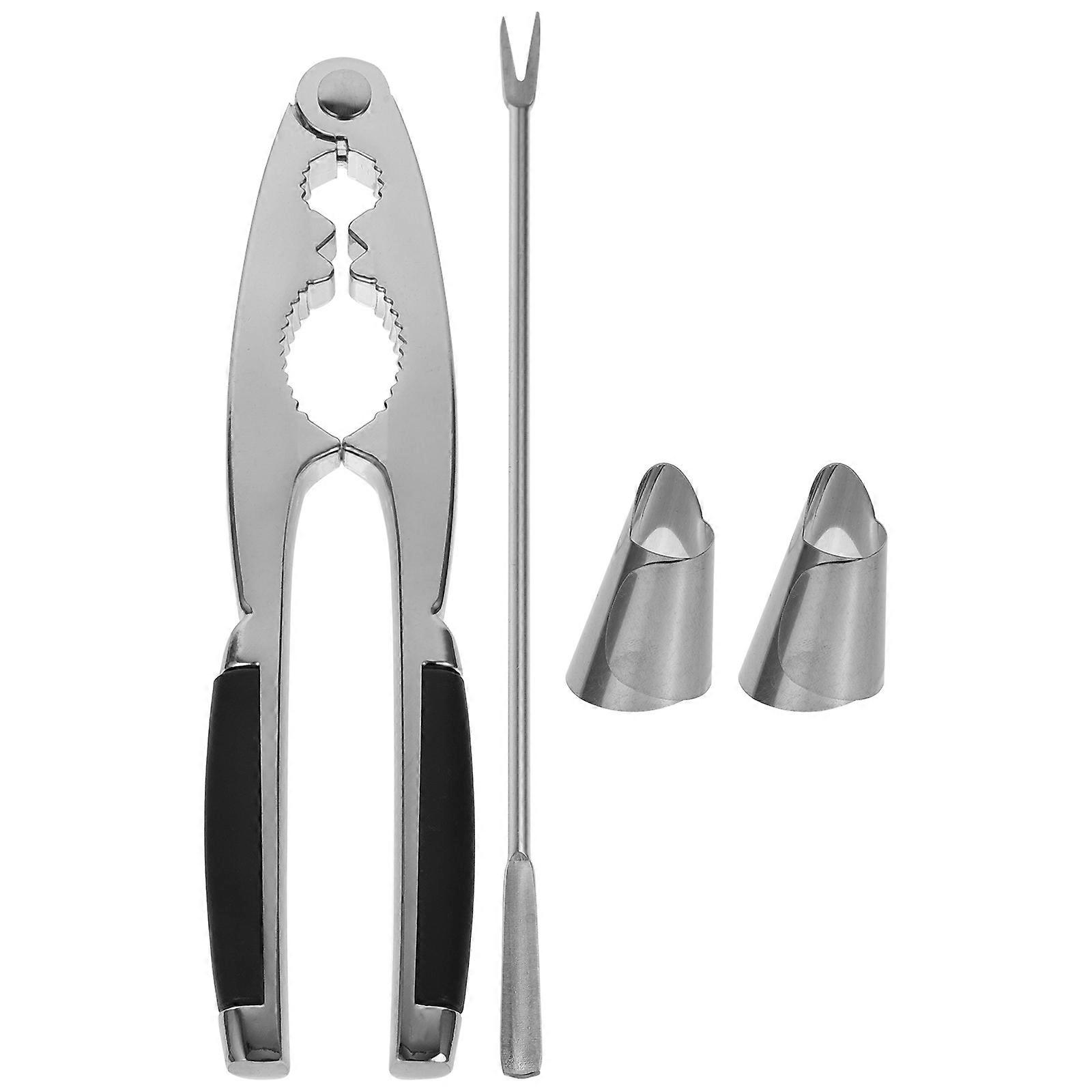 Nut Crackers Nutcracker Tool Heavy Duty For Kitchen Gadget Home Use Silver 1Set