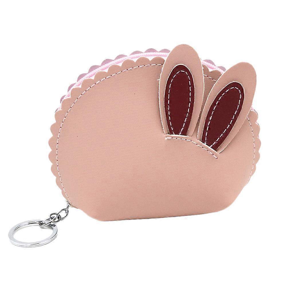Funny Keychain Rabbit Shape Mini Wallet Pu Leather Small Key Chain For Women Shopping 1Pcs
