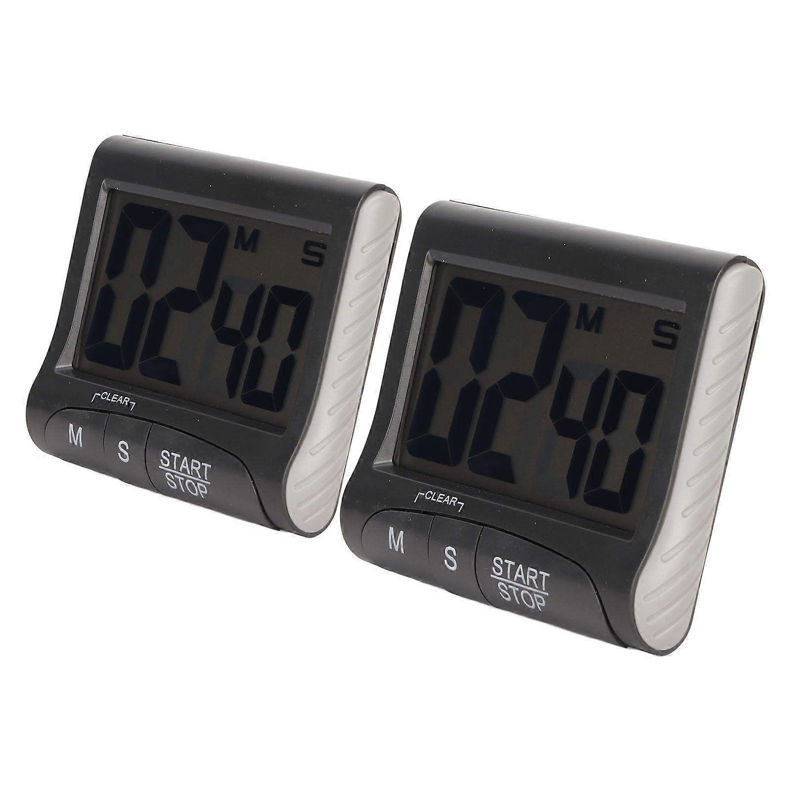 Extra Large LCD Digital Display Countdown Timer with 2 Stands, Durable ABS Construction, Clock Holder, Home & Kitchen Use