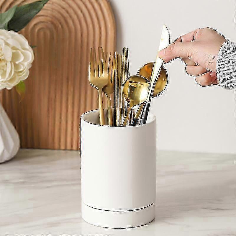 Ceramic Chopstick Holder Drainer Basket Rest for Straws and Cutlery Rack Suitable for Various Brands