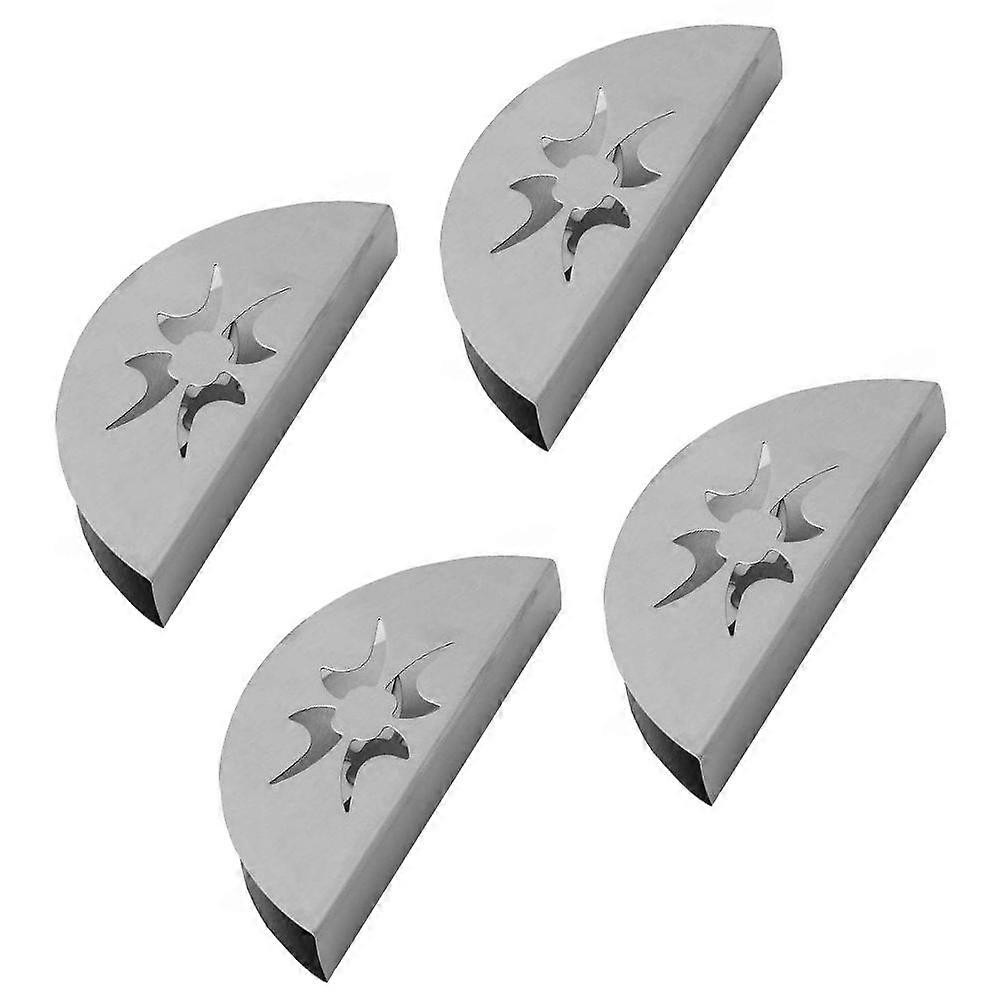 Creative Fan-shaped Napkin Holders in Stainless Steel with Design for Storage Use 4pcs