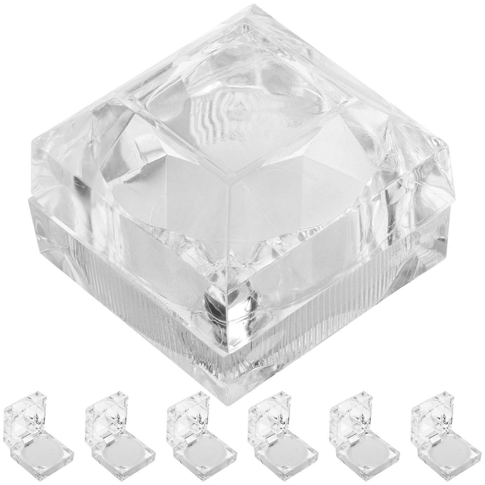 Ring Boxes For Wedding Elegant Jewelry Box Storage Protection Square 10Pack