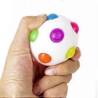 Beleuchteter Hundeball, selbstbewegender Hundeball, springender Aktivierungsball, Hundeshake-Ball, Spielzeug, blinkender Ball, elastisches Haustiertrainingsspielzeug-s-weiß