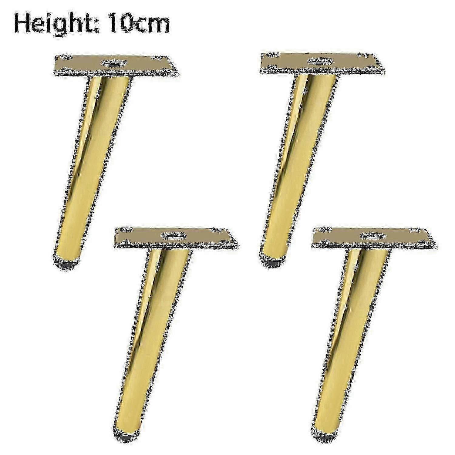 4stk rustfri jernmøbelben til sofabord 10cm
