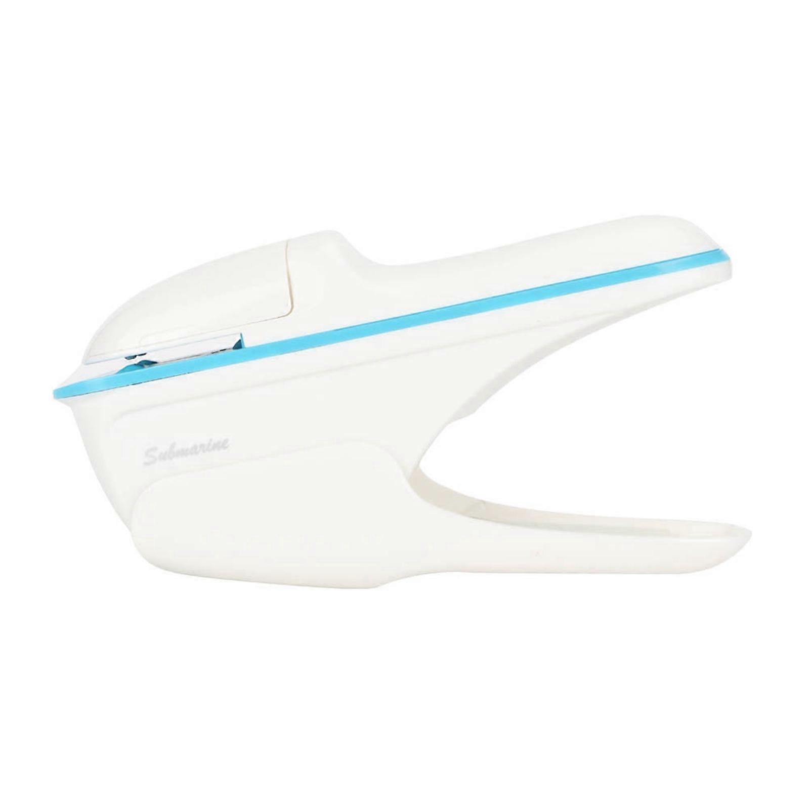 ABS No Staple Stapling Machine Handheld Stapler Binding Tool for Paper and Book Fastening White Durable Office Use