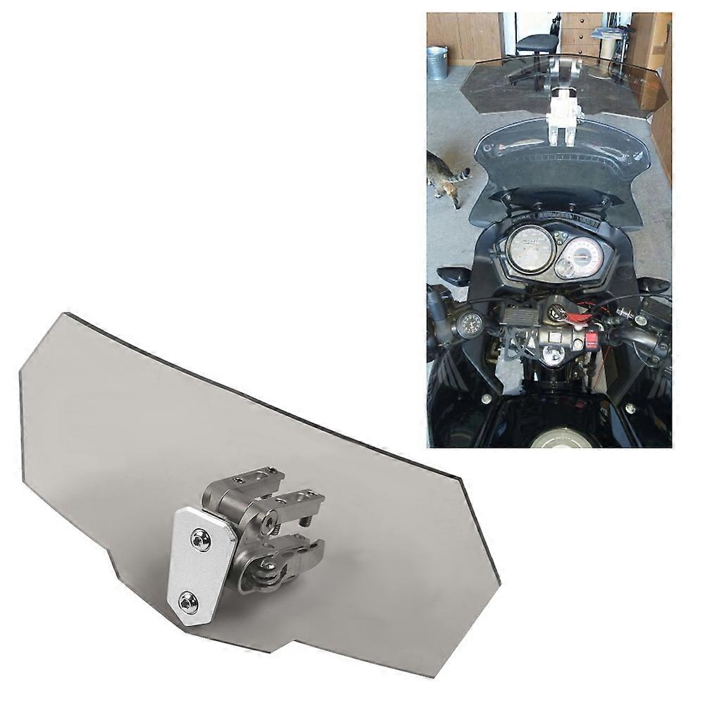 Universal Adjustable Motorcycle Windshield Wind Deflector (Black)