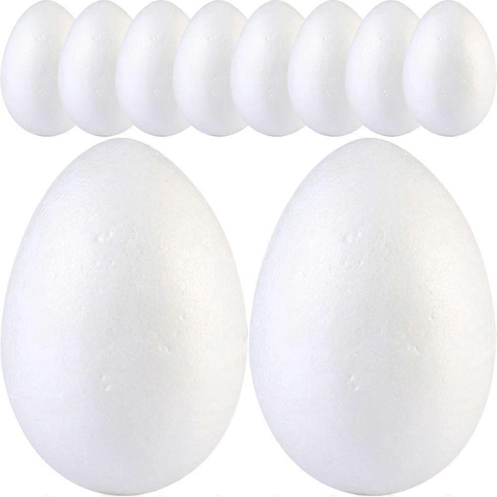 10Pcs Easter DIY Eggs Hand-made Foam Eggs Painting Eggs Easter Party Decor Supplies