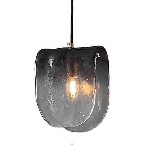E14 light source, singlehead chandelier, pendant light made of glass, hanging lamp in Nordic industrial style