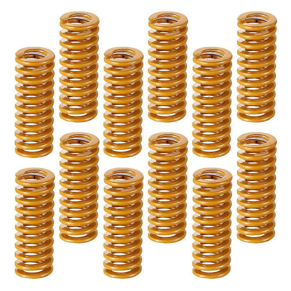Spring Steel Replacement 3D Printer Spring Yellow 2x0.8cm Circular For Stable Printing 12Pcs