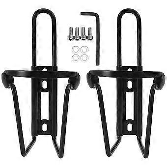 2 piezas de ciclismo de aleación de aluminio para beber botella de agua para bicicletas Jaulas Soporte de montaje para taza de botella de bicicleta con 4 tornillos y 1 llave inglesa
