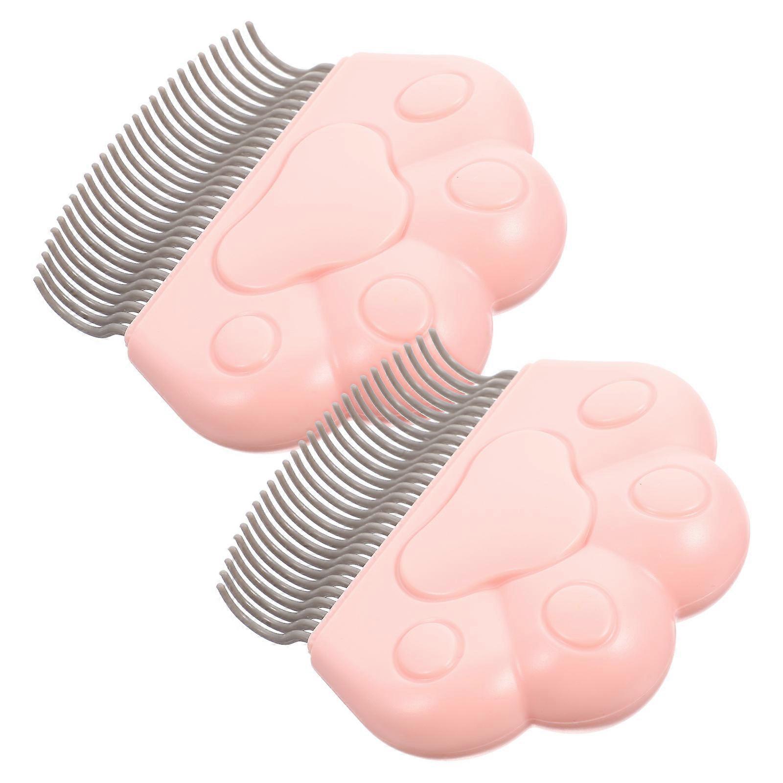 Kitten Brush Cat Combs Pet Hair Removal Combs Blue Knot Opening 2Pcs